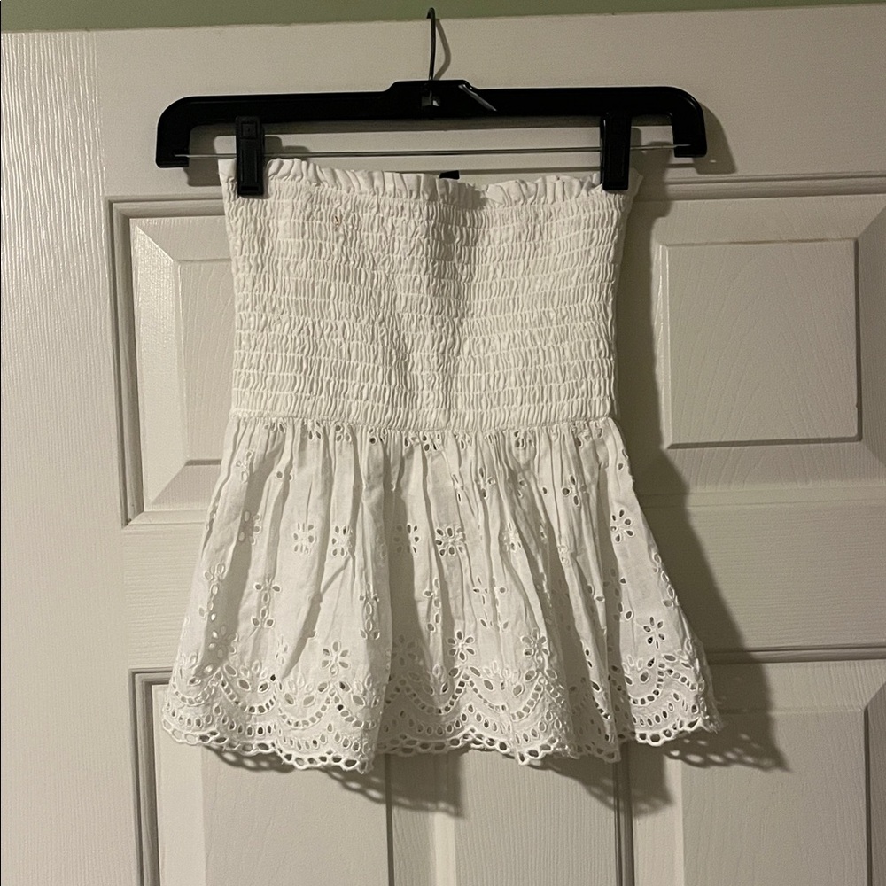 White Eyelet top